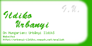 ildiko urbanyi business card